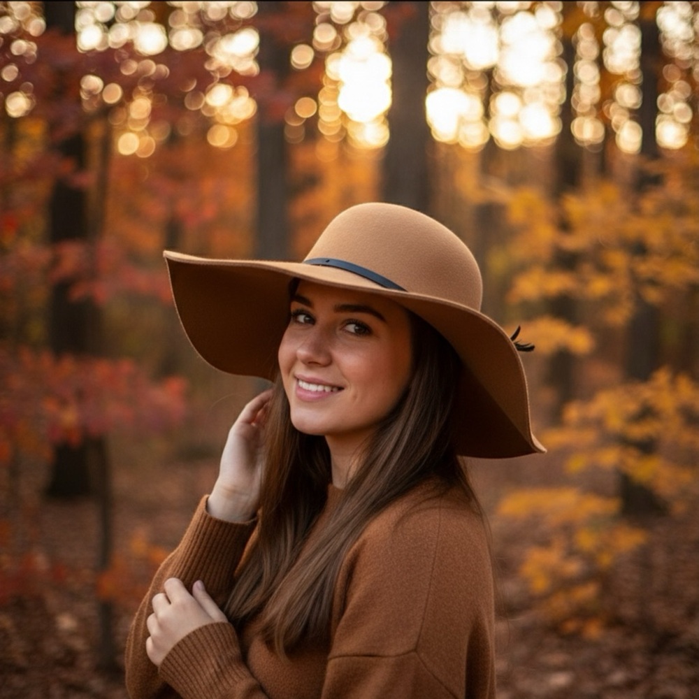 Old Navy Tan Wide-Brim Hat